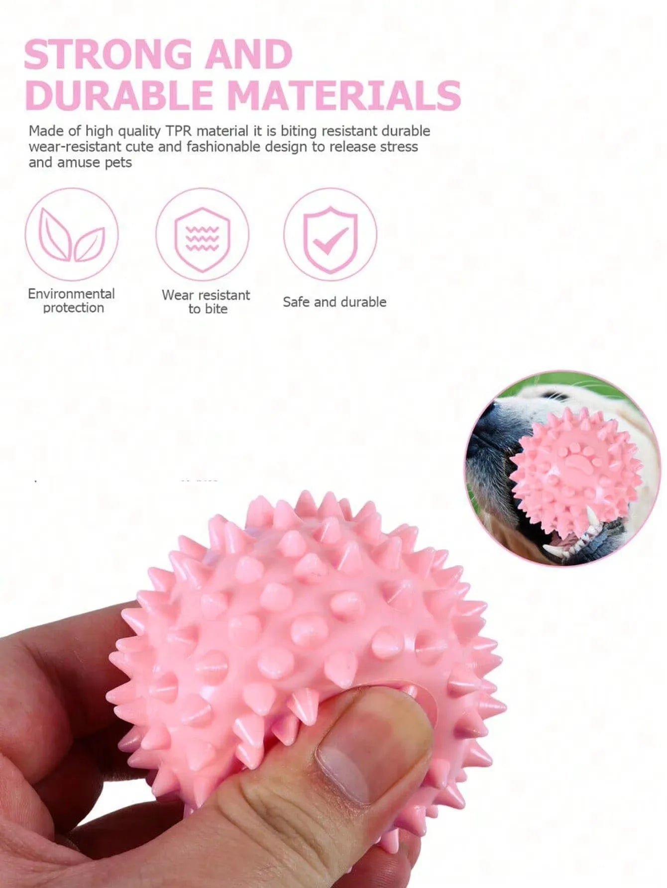 Dog Chewing Toy Interactive Rubber Ball for Small Large Dog Cat Pet Tooth Cleaning Indestructible Footprint Ball Pet Supplies