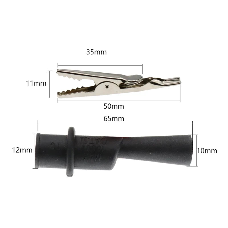 5/1 Pairs Alligator Crocodile Test Clips Clamps for Multimeter Test Lead Alligator Clips Electrical Clamp Testing Probe Meter