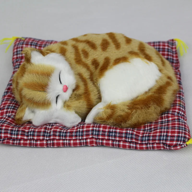 Lovely Plush Kittens Home Decoration Car-styling Car Ornaments Cute Simulation Sleeping Cats Dashboard Decoration