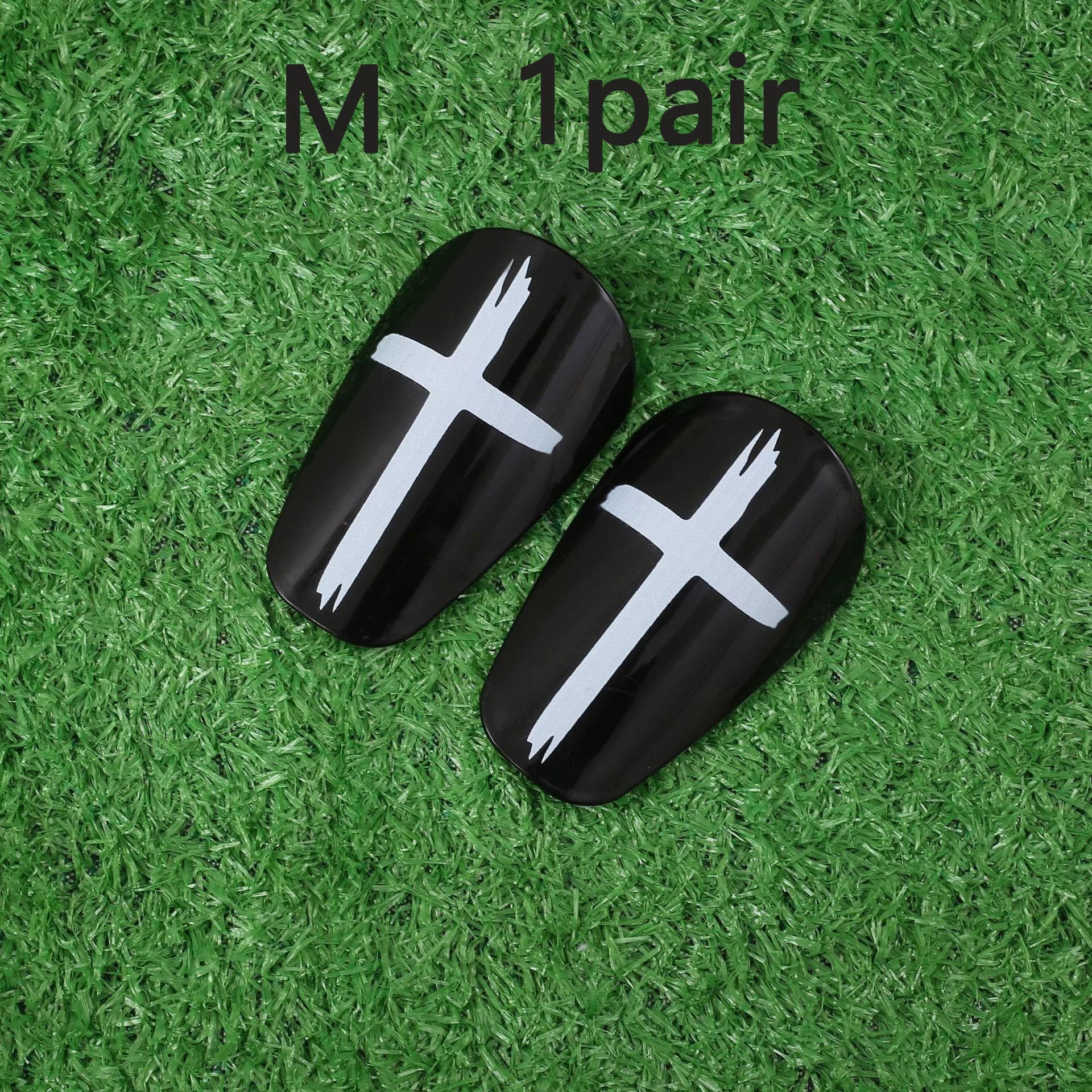 1/6 Pair M/L Size Soccer Shin Guards Personalized Graffiti Trendy Style for Adult and Youth Match Training