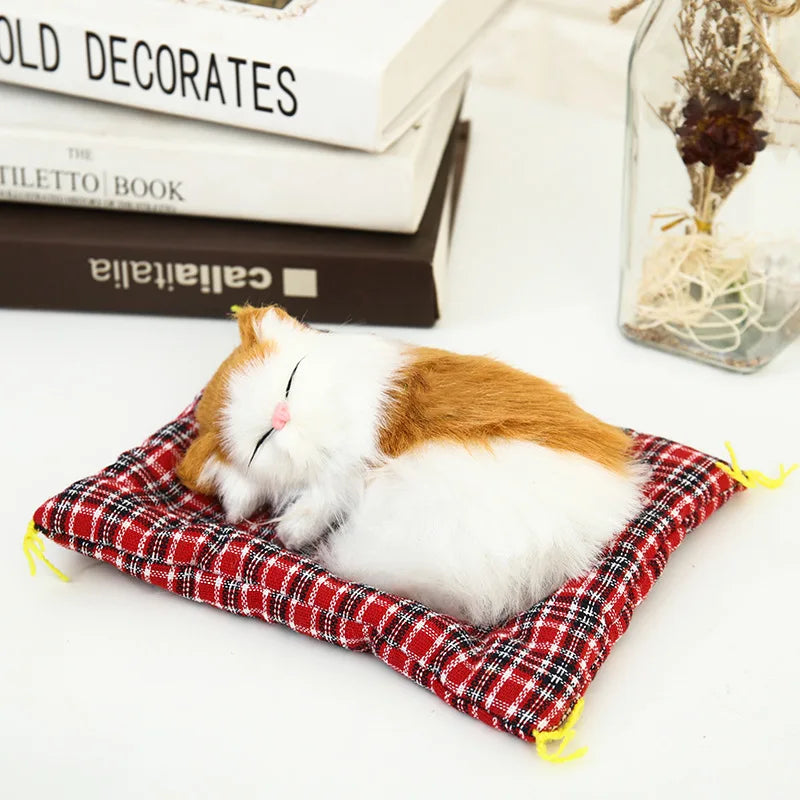Lovely Plush Kittens Home Decoration Car-styling Car Ornaments Cute Simulation Sleeping Cats Dashboard Decoration
