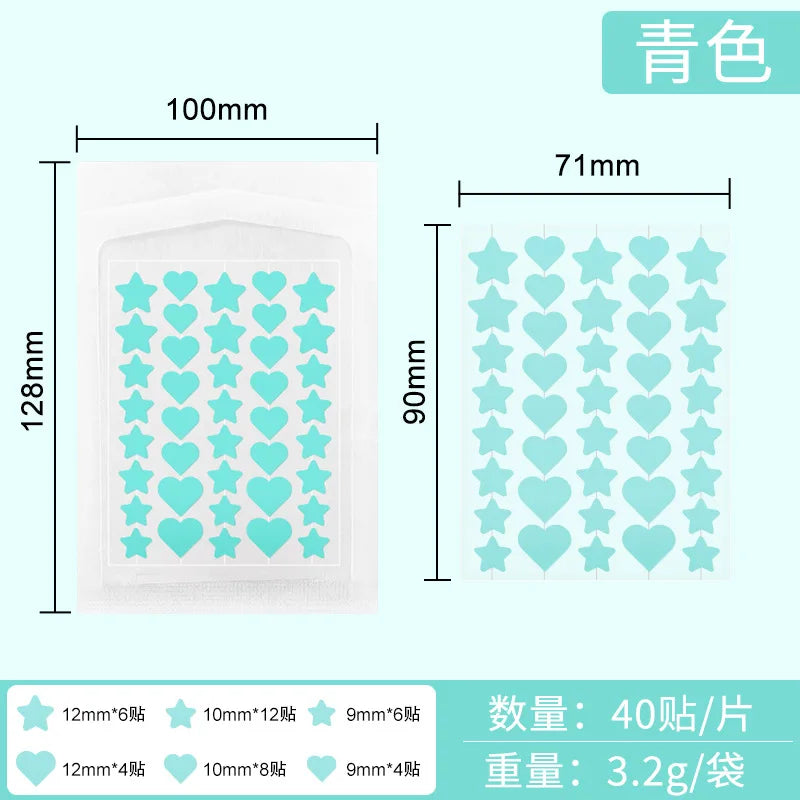Colorful Star Pimple Patch Acne Colorful Invisible Acne Removal Skin Care Stickers Concealer Face Spot Beauty Skin Care Tools