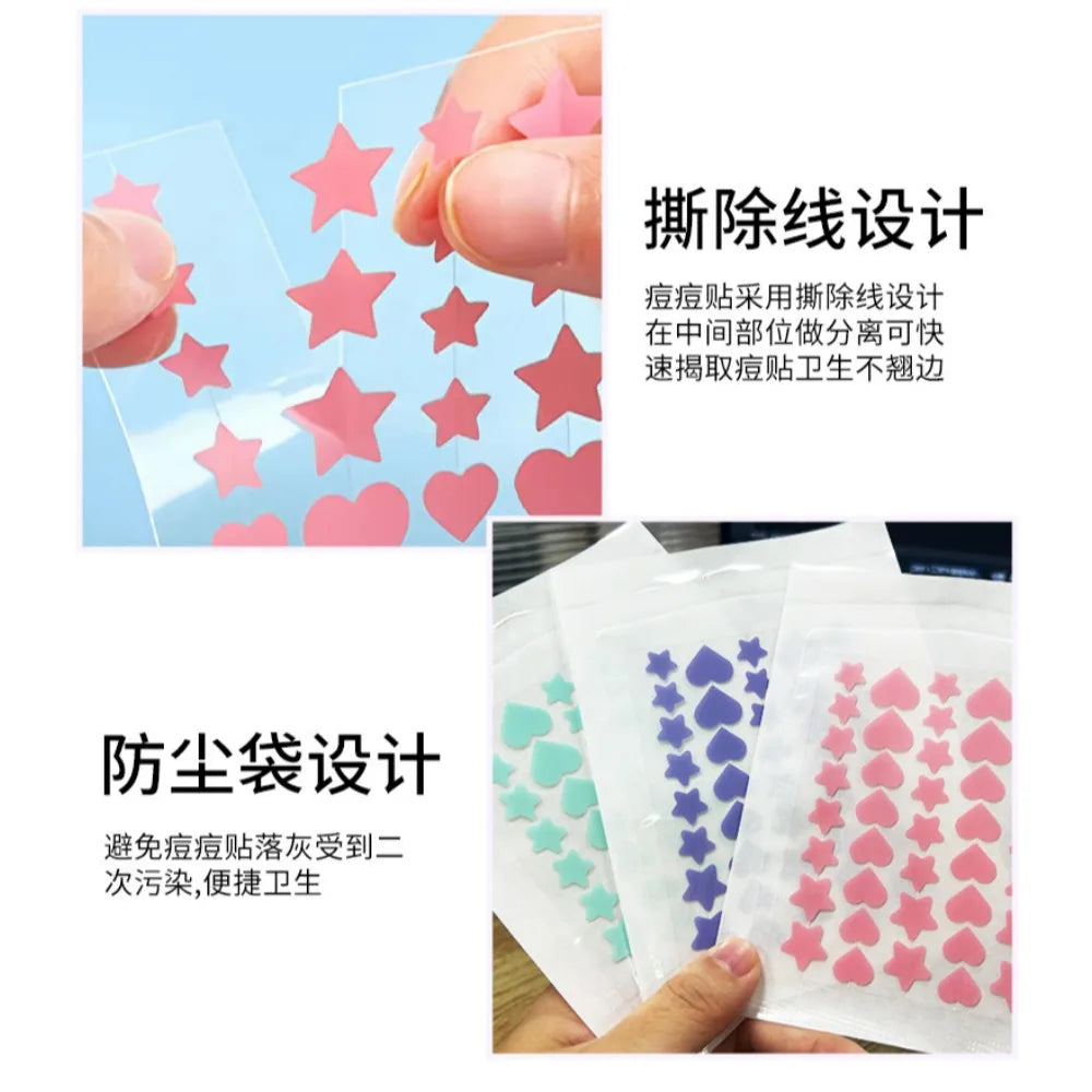 Colorful Star Pimple Patch Acne Colorful Invisible Acne Removal Skin Care Stickers Concealer Face Spot Beauty Skin Care Tools