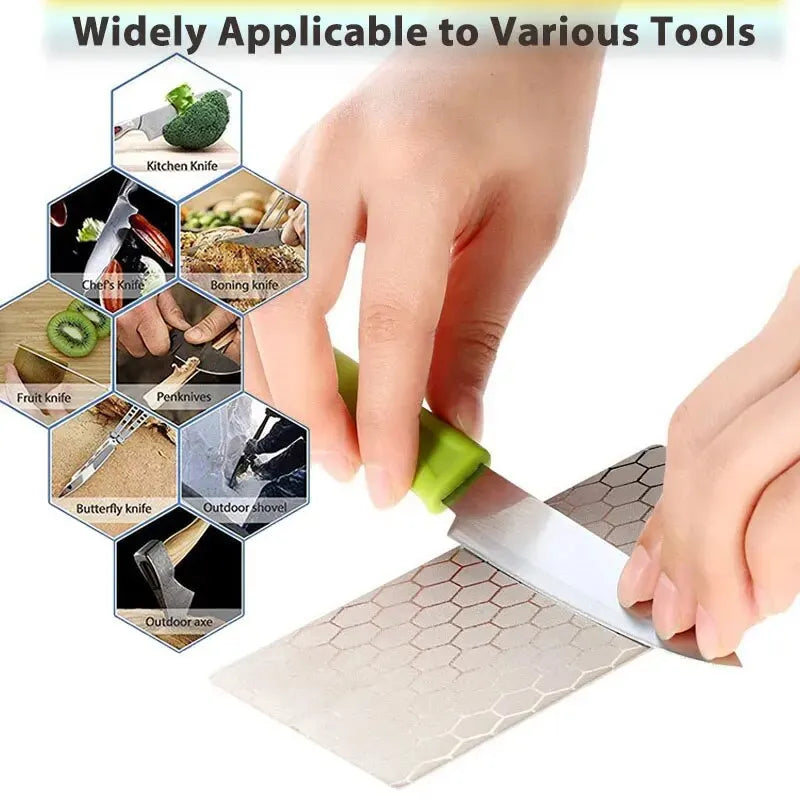 Diamond Knives Sharpening Stone 600# 1000# 800# Grindstone Knife Sharpener Ultra-thin Honeycomb Surface Whetstone