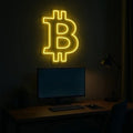Bitcoin Neon Sign Handmade Neon Light for Wall Decor Led Signs for Bedroom Living Room Office Cafe Bar Gaming Room Decoration