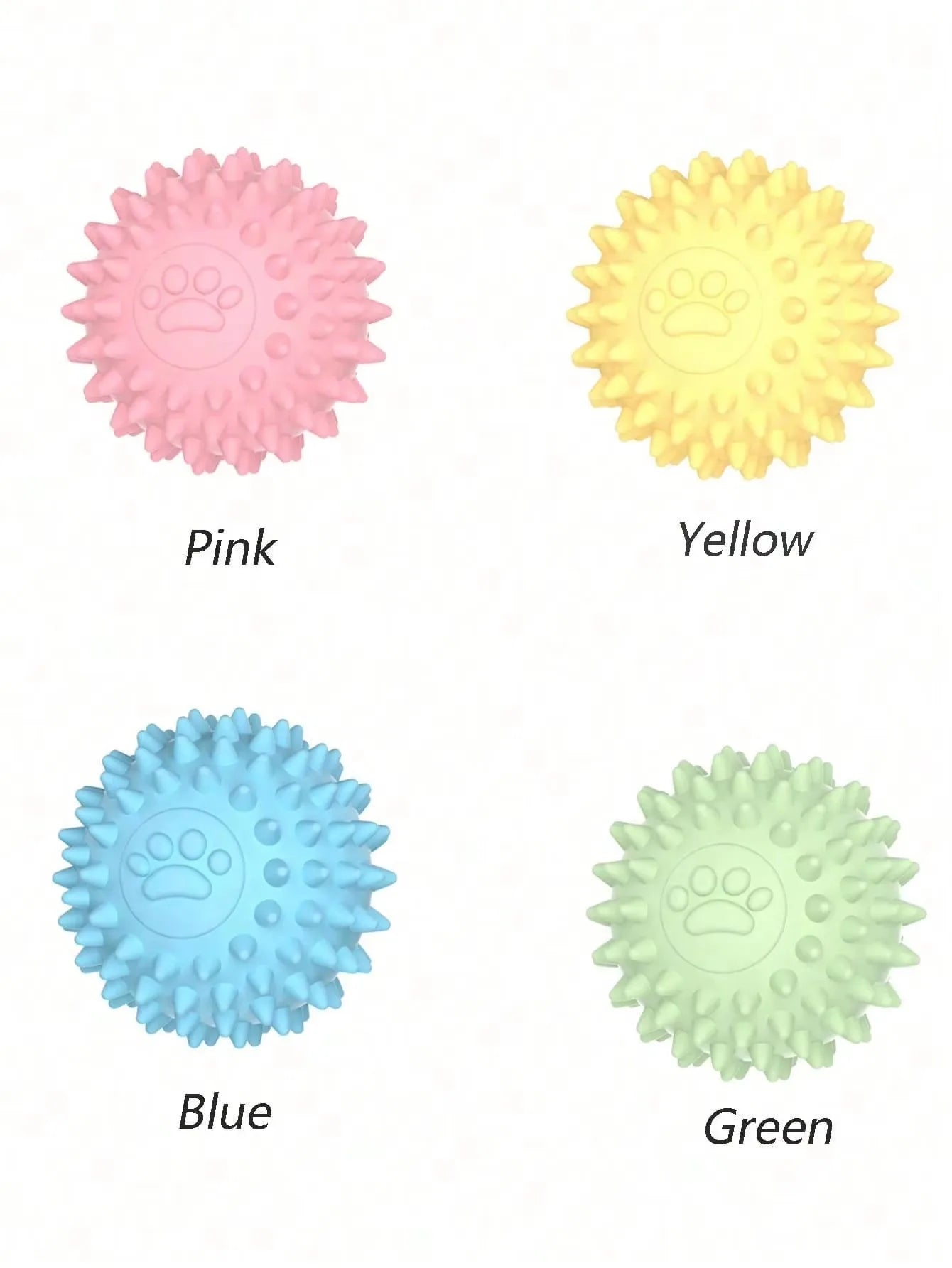 Dog Chewing Toy Interactive Rubber Ball for Small Large Dog Cat Pet Tooth Cleaning Indestructible Footprint Ball Pet Supplies