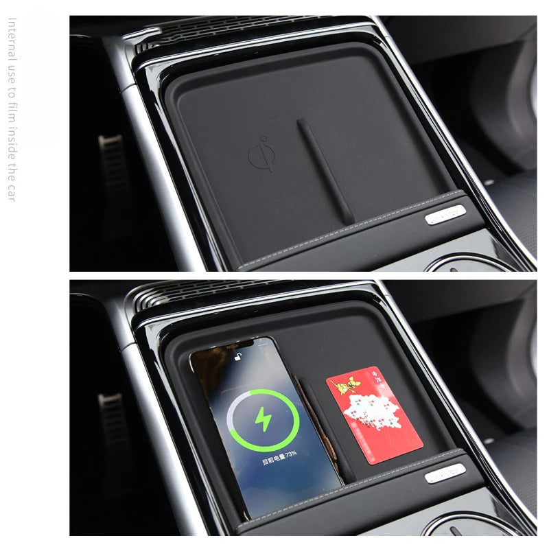 Car Silicone Anti-skid Central Console Wireless Charger Pad for Xpeng G9 Interior Modification Accessories