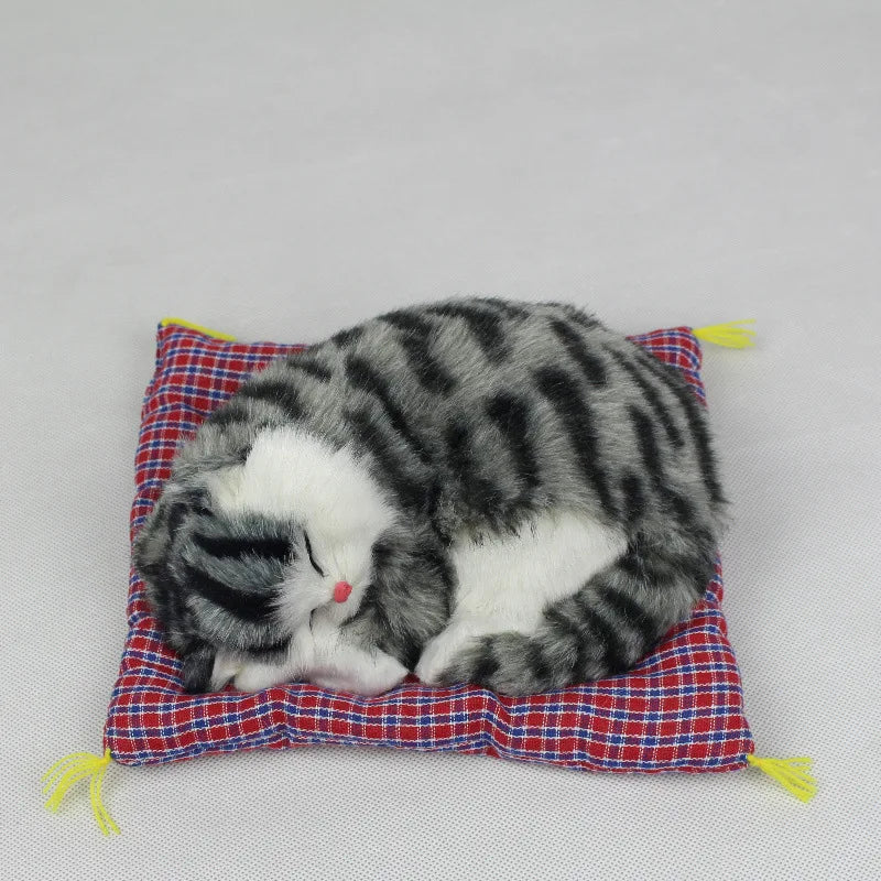 Lovely Plush Kittens Home Decoration Car-styling Car Ornaments Cute Simulation Sleeping Cats Dashboard Decoration