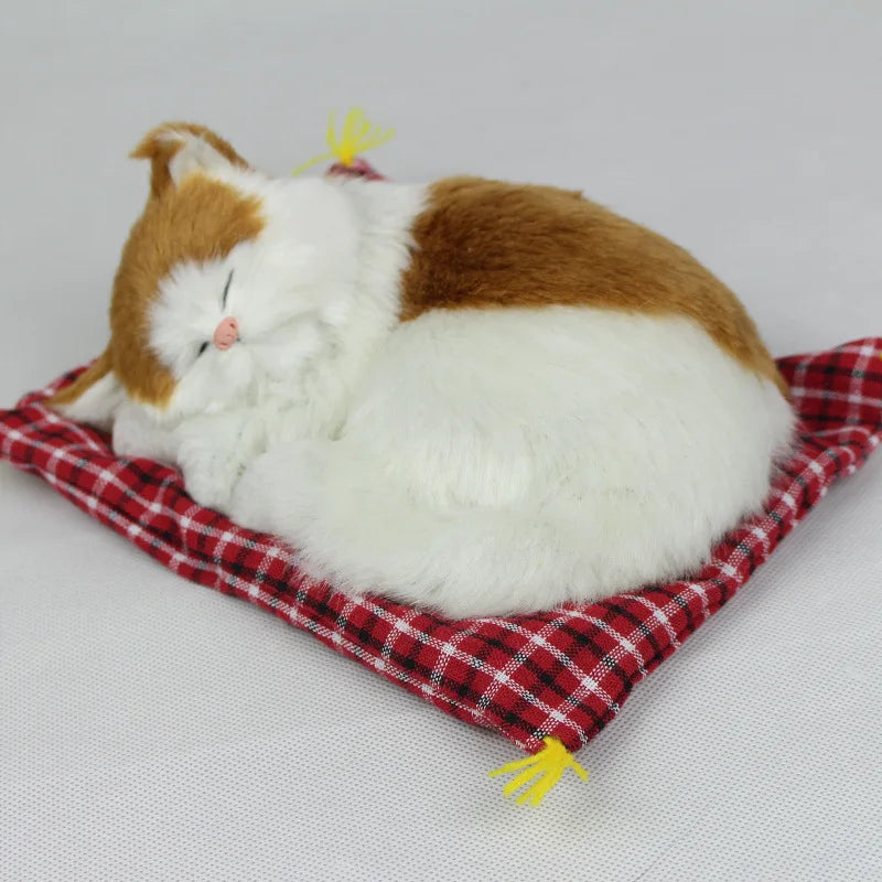 Lovely Plush Kittens Home Decoration Car-styling Car Ornaments Cute Simulation Sleeping Cats Dashboard Decoration