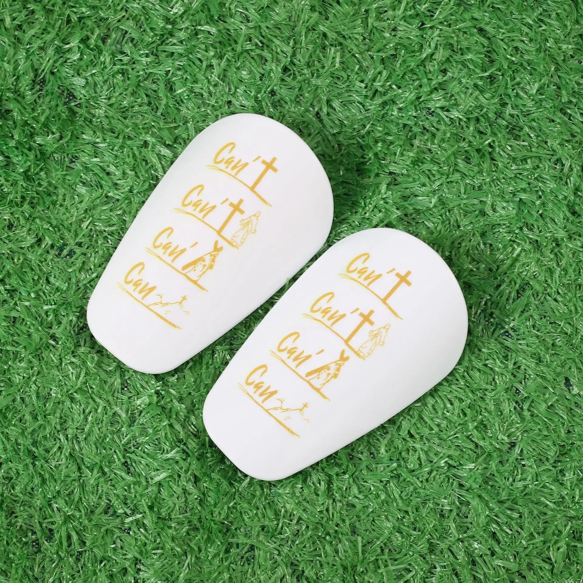 1/6 Pair M/L Size Soccer Shin Guards Personalized Graffiti Trendy Style for Adult and Youth Match Training